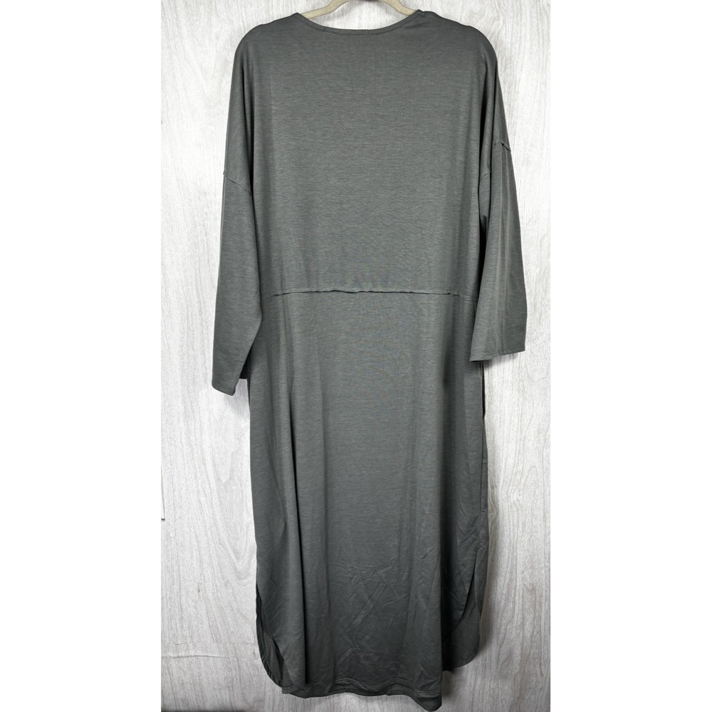 The Nest Meadow Dress Womens XL Olive Maxi Slit Long Sleeve Boho NWT Chic - Picture 4 of 10